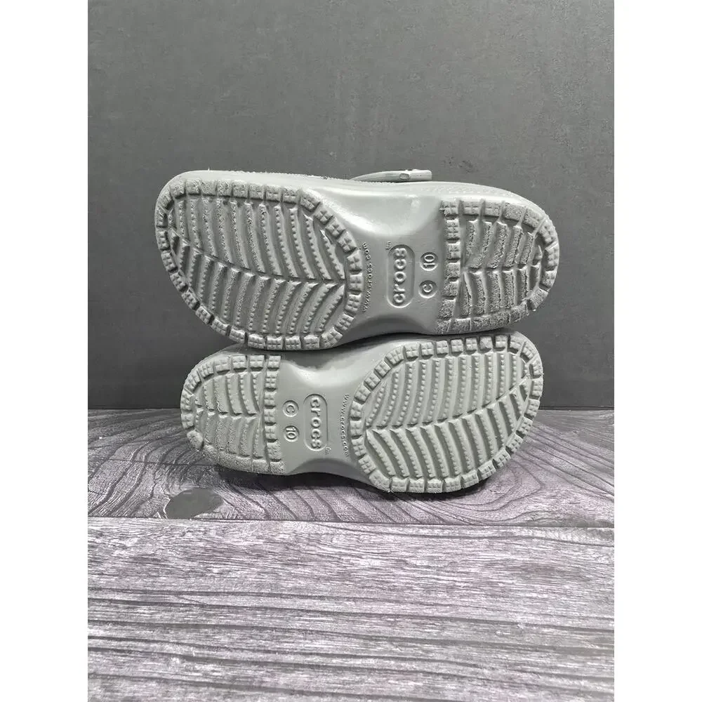 Crocs Classic Clog Kids Size C10 Slate Grey Slip On Shoes Comfort - FREE CHARM!